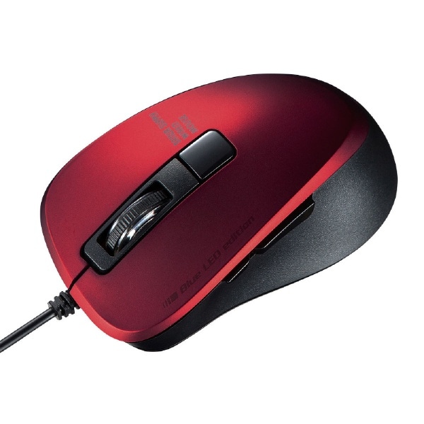 マウス レッド Ma Bl156r Blueled 有線 5ボタン Usb レッド ビックカメラ Jre Mall