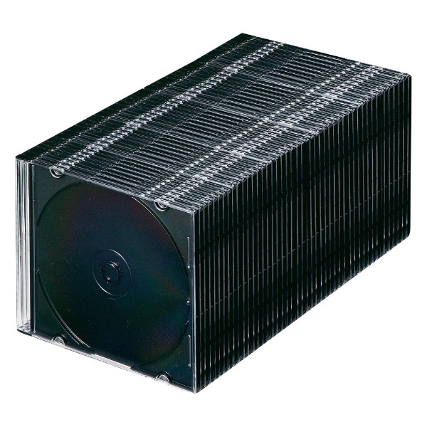 Blu-ray/DVD/CD対応 プラケース スリムタイプ 1枚収納×50 ブラック FCD