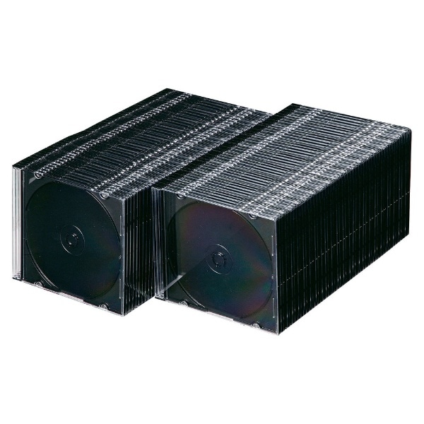 Blu-ray/DVD/CD対応 プラケース スリムタイプ 1枚収納×100 ブラック
