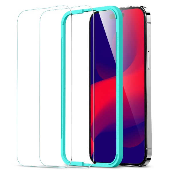 iPhone 14 Pro Max対応強化ガラスフィルム(2枚入り) ESR Clear-2