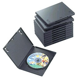 Blu-ray/DVD/CD対応 トールケース 1枚収納×10 ブラック CCD-DVD03BK