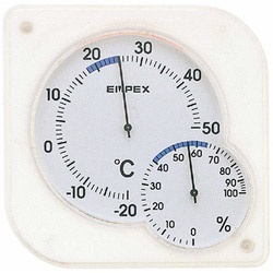 TM-5601 温湿度計 シュクレmidi（ミディ） クリアホワイト [アナログ][TM5601]