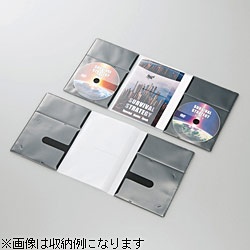 DVD/CD対応 スリム収納ソフトケース トールケースサイズ 2枚収納×10 ブラック CCD-DP2D10BK[CCDDP2D10BK]