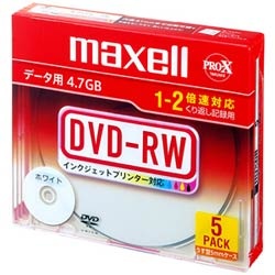 データ用DVD-RW ホワイト DRW47PWB.S1P5S A [5枚 /4.7GB /インクジェットプリンター対応][DRW47PWBS1P5SA]