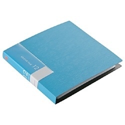DVD/CD対応 ファイルケース ブックタイプ 12枚収納 ブルー BSCD01F12BL[BSCD01F12BL]