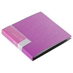 DVD/CD対応 ファイルケース ブックタイプ 12枚収納 ピンク BSCD01F12PK[BSCD01F12PK]