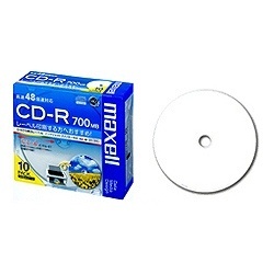CDR700S.WP.S1P10S データ用CD-R ホワイト [10枚 /700MB /インクジェットプリンター対応][CDR700SWPS1P10S]