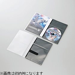 CD/DVD用スリム収納ソフトケース トールケースサイズ 1枚収納×30 ブラック CCD-DPD30BK