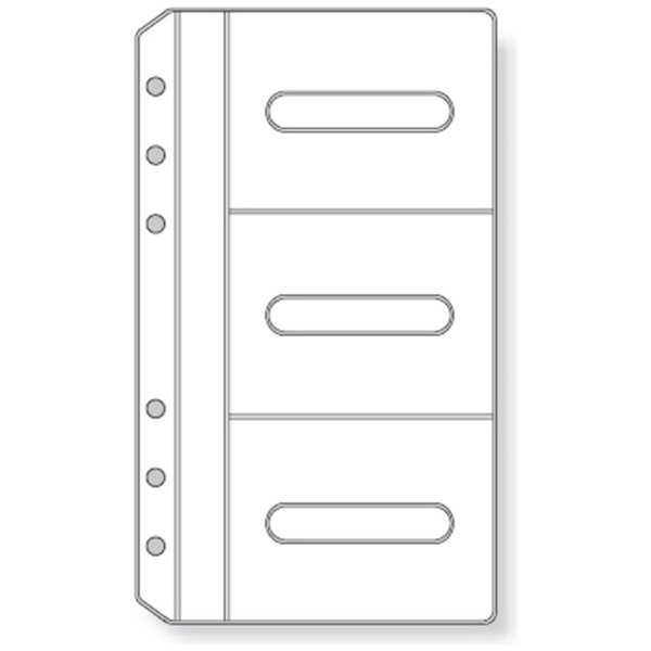 キーワード手帳用リフィル カードホルダー 8枚収納 [聖書サイズ /縦 /6穴 /1枚] WWR201