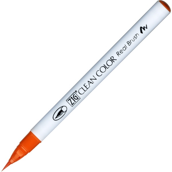 [筆ペン] ZIG クリーンカラー リアルブラッシュ 070 オレンジ RB-6000AT-070