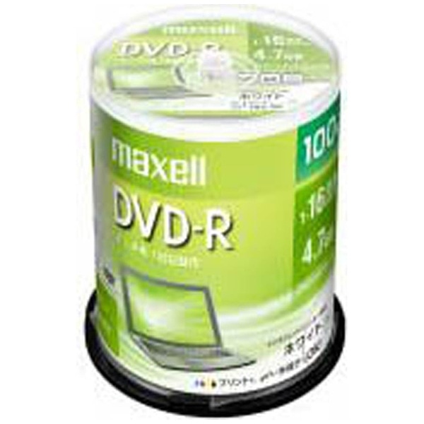 データ用DVD-R ホワイト DR47PWE.100SP [100枚 /4.7GB /インクジェットプリンター対応][DR47PWE.100SP]