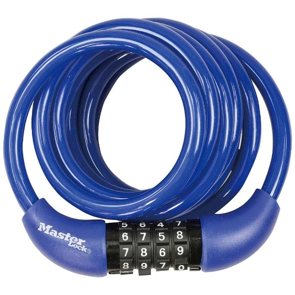 ダイヤル式ケーブルロック（暗証番号ロック） 1.8m ブルー 8221JADPROBLU