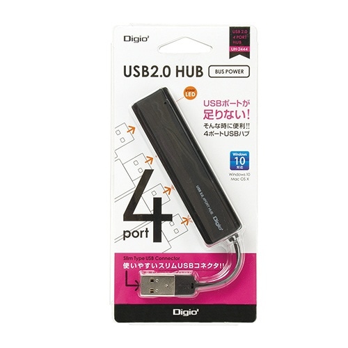 UH-2444BK USBnu ubN [oXp[ /4|[g /USB2.0Ή][UH2444BK]
