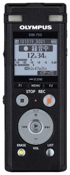DM-750 ICレコーダー Voice-Trek ブラック [4GB][録音機 ボイスレコーダー 小型 高音質 長時間]