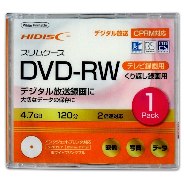 ^pDVD-RW HIDISC HDDRW12NCP1SC [1 /4.7GB /CNWFbgv^[Ή]