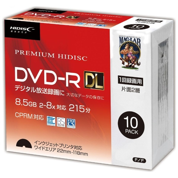 ^pDVD-R HDDR21JCP10SC [10 /8.5GB /CNWFbgv^[Ή]