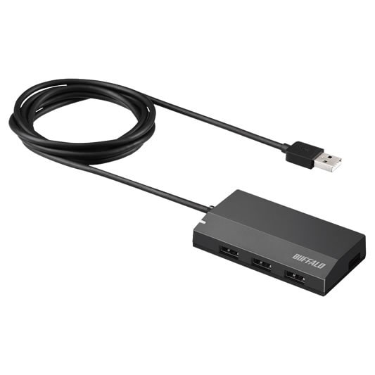 BSH4A128U2 USBハブ ブラック [バス＆セルフパワー /4ポート /USB2.0対応][BSH4A128U2BK]