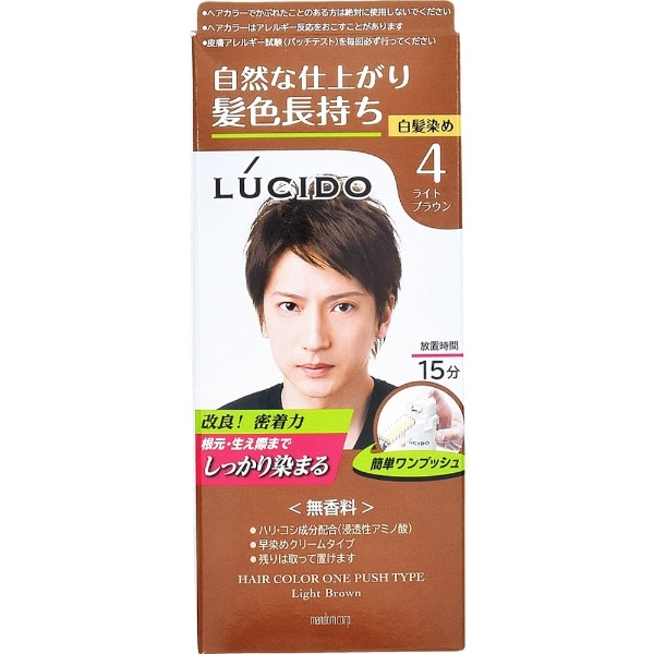 LUCIDO（ルシード） ワンプッシュケア　カラー ライトブラウン（医薬部外品）（100g）〔カラーリング剤〕
