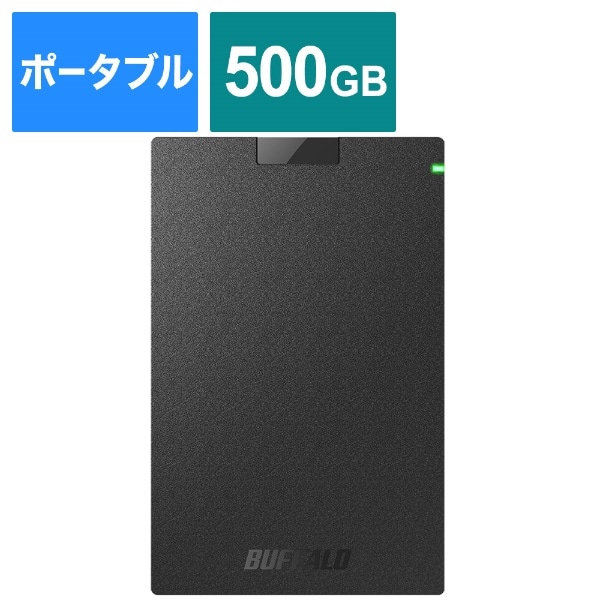 HD-PCG500U3-BA OtHDD USB-Aڑ p\Rp(Chrome/Mac/Windows11Ή) ubN [500GB /|[^u^][HDPCG500U3BA ]