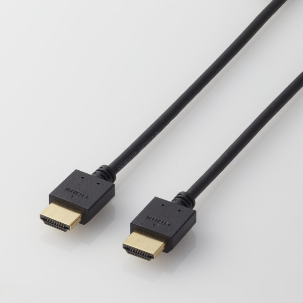 HDMIケーブル 0.7m 4K 30P 金メッキ 【 TV プロジェクター 等対応】 (タイプA・19ピン - タイプA・19ピン) イーサネット対応 スリム RoHS指令準拠 HEC ARC対応 ブラック ブラック DH-HD14EB07BK [0.7m /HDMI⇔HDMI /スタンダードタイプ /イーサネット対応]