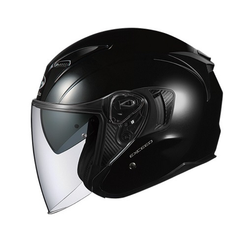 EXCEED オープンフェイスヘルメット ブラックメタリック XLサイズ(60-61cm）