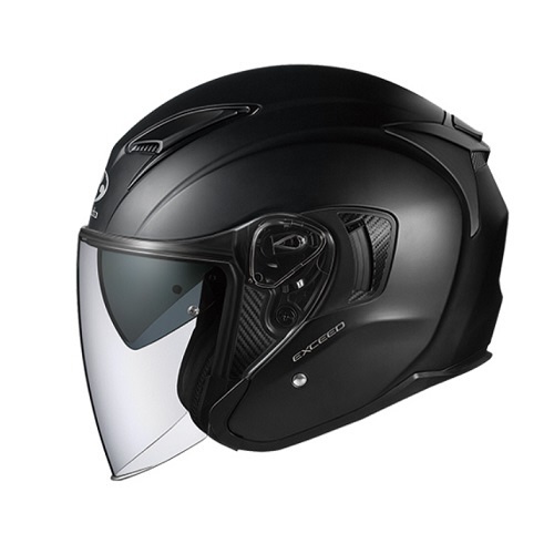 EXCEED オープンフェイスヘルメット フラットブラック Sサイズ(55-56cm）