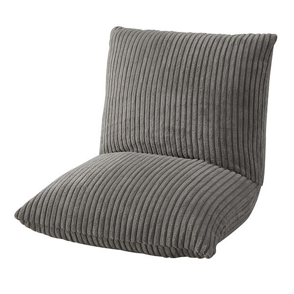 【座椅子】カックンリクライナー RKC-627GY(W38×D38-45×H36×SH12)