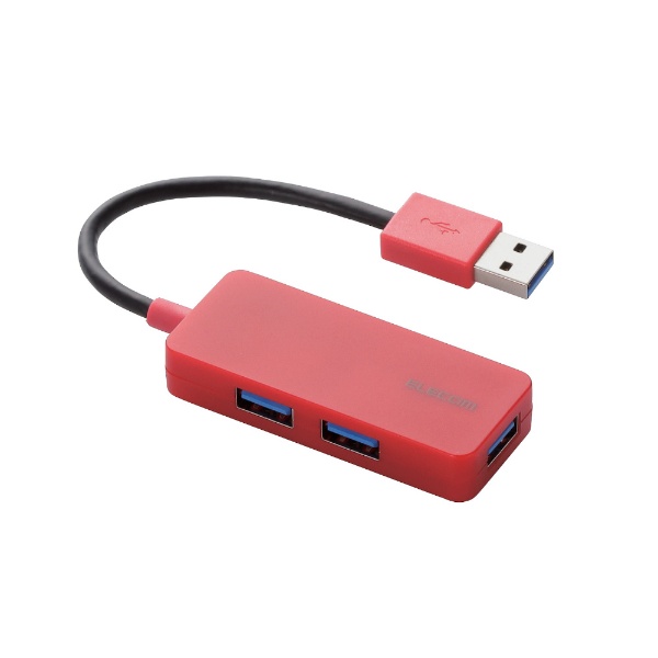 U3H-K315BX USBハブ レッド [バスパワー /3ポート /USB3.0対応]