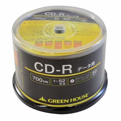 データ用CD-R GH-CDRDAシリーズ ホワイトレーベル GH-CDRDA50 [50枚 /700MB /インクジェットプリンター対応]