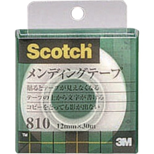 ３Ｍ　メンディングテープ　１２ｍｍＸ３０ｍ　巻芯径２５ｍｍ 810-1-12C
