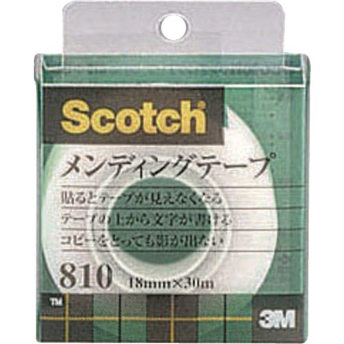 ３Ｍ　メンディングテープ　１８ｍｍＸ３０ｍ　巻芯径２５ｍｍ 810-1-18C