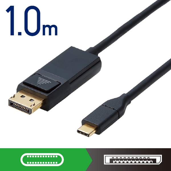 USB-C  DisplayPort P[u [f /1m /4KEHDRΉ] Windows11 MacΉ ubN CAC-CDP10BK