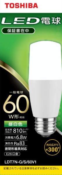 LED電球 LDT7N-G/S/60V1 [E26 /T形 /60W相当 /昼白色 /1個]