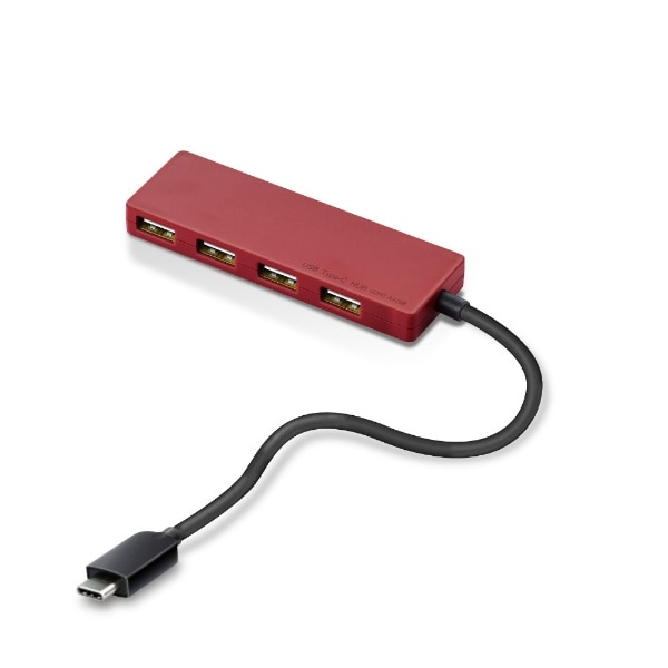 U2HC-A429BXRD USBハブ　15cmケーブル レッド [バスパワー /4ポート /USB2.0対応]