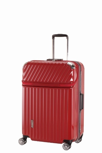 スーツケース 100L TRAVERIST（トラベリスト）Moment Flame（モーメントフレーム） hairline red 76-25013 [TSAロック搭載]