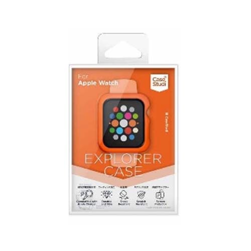 AppleWatch 44mm iSeries4jiSeries5j CaseStudi Explorer Cas Shocking Orange CSWTEX44SOR VbLOIW[CSWTEX44SOR]