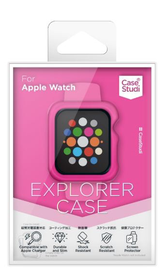 AppleWatch 40mm iSeries4jiSeries5j CaseStudi Explorer Cas Shocking Pink CSWTEX40SPK VbLOsN[CSWTEX40SPK]