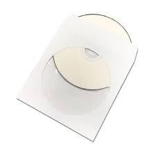 DVD/CD対応 ペーパースリーブケース 窓付きタイプ 100枚入 ESPSC100WH ホワイト[ESPSC100WH]