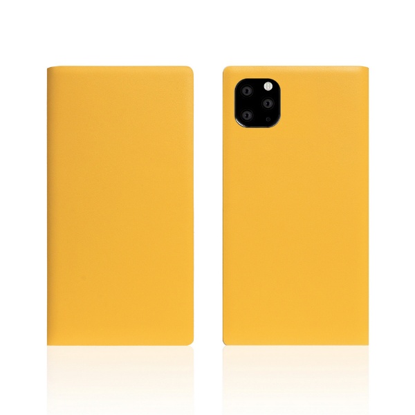 iPhone11 Pro Calf Skin Leather Diary Yellow CG[