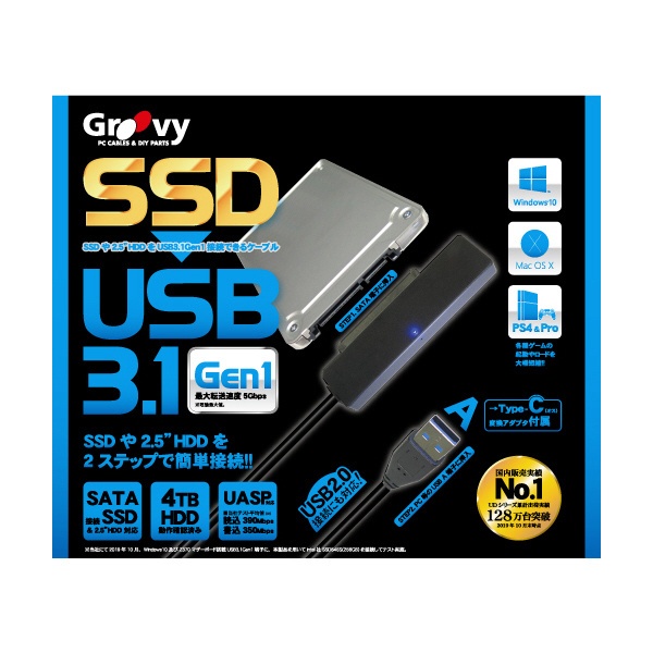 HDDȒPڑZbgmSATA 2.5C`SSD/HDDp  USB-A{USB-Cn USB3.1 gen1 ڑP[u ubN UD-3101P