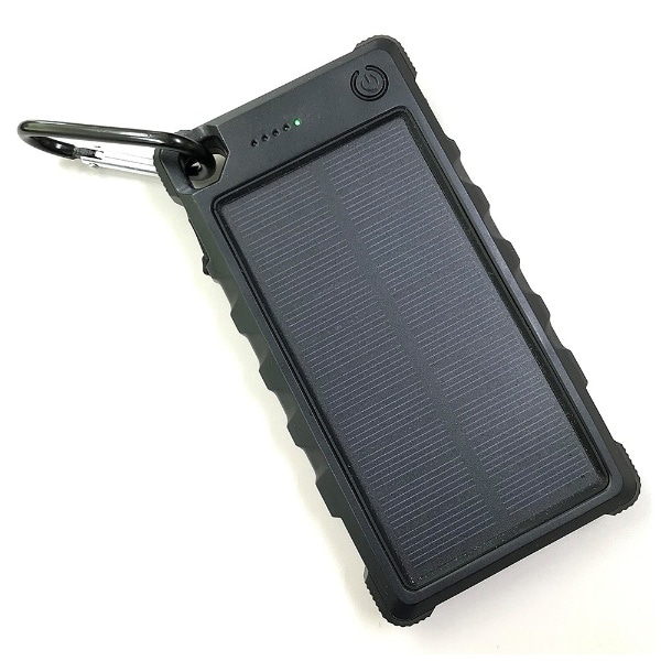ソーラー充電機能付きモバイルバッテリー ブラック HSB-C10000 [2ポート]