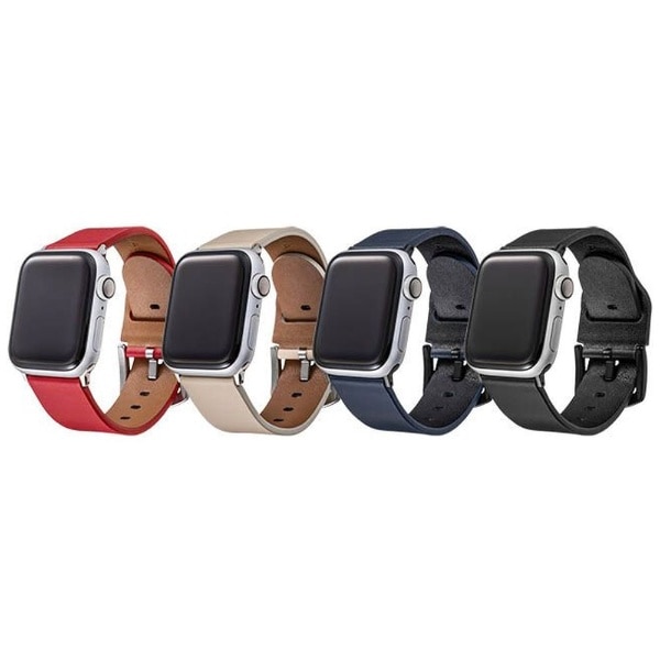 Genuine Leather Watchband for Apple Watch 5/4/3i44/42mmj ubN GWBIGAW01BLK