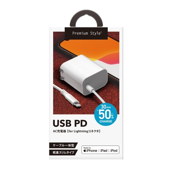 USB PD AC[d LightningRlN^ Premium Style zCg PG-PD18LAC2W