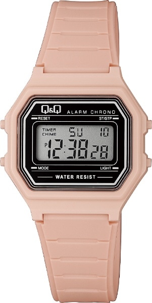 Q&Q　デジタル腕時計 シェル・ピンク M173J018