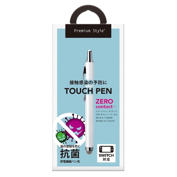 ノック式タッチペン Premium Style ホワイト PG-TPEN22WH