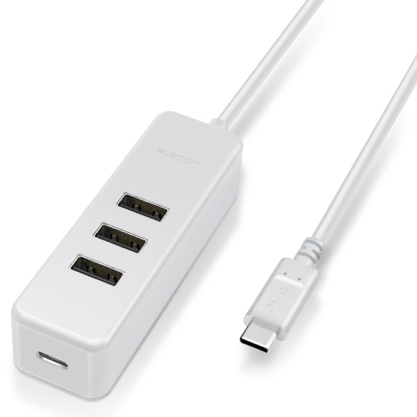 U2HC-T431PWH USB-C  USB-C{USB-A ϊnu 0.3m(iPadOS/Mac/Windows11Ή) zCg [oXZtp[ /4|[g /USB2.0Ή /USB Power DeliveryΉ]