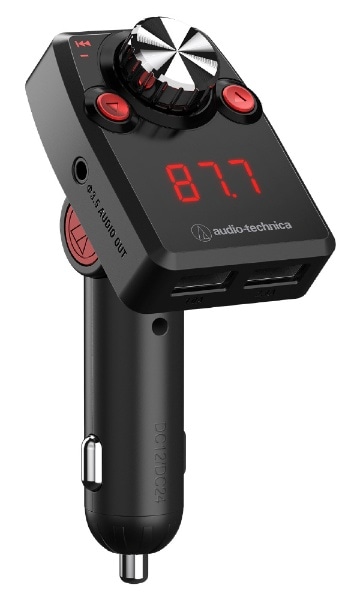 Bluetooth搭載FMトランスミッター レッド AT-FMR3BTRD