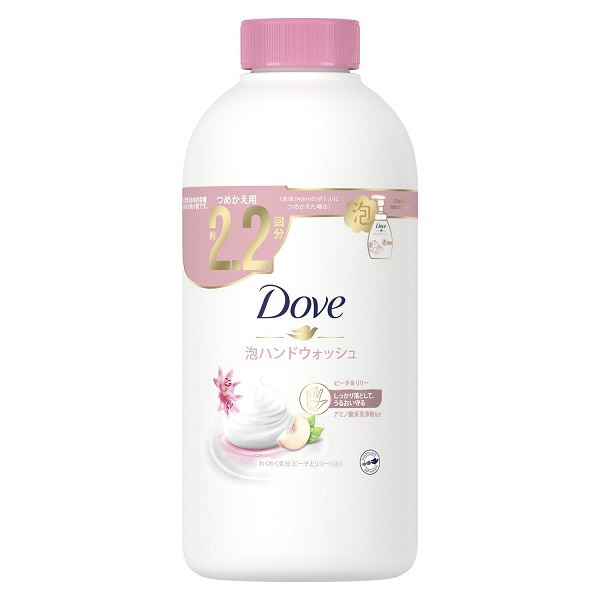 Dove(ダヴ)泡ハンドウォッシュ ピーチ&リリー つめかえ用 430ml ピーチ&リリーの香り