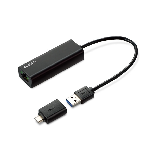 LANϊA_v^ [USB-C{USB-A IXX LAN] 2.5GbpsΉ(iPadOS/Mac/Windows11Ή) ubN EDC-QUA3C-B