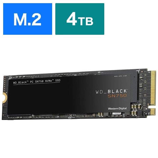 WDS400T3X0C SSD PCI-E Gen3ڑ WD_BLACK SN750 NVMe SSD [4TB /M.2]